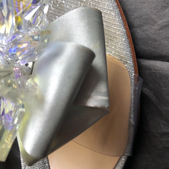 Neiman Marcus Bride “Glass Slipper” Slides - Picture 8 of 11